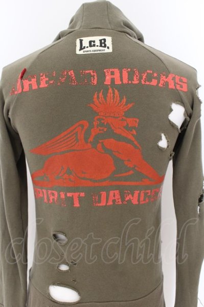 画像5: LGB / SWEAT/PK/M【メンズ1】　DEAD ROCKS パーカー 1 カーキ O-24-09-02-065-LG-to-YM-ZT294 (5)