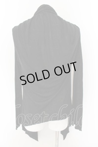 画像2: CIVARIZE / レイヤードレープフレア袖カーディガン 44 ブラック O-24-09-02-008-CI-to-YM-OS (2)