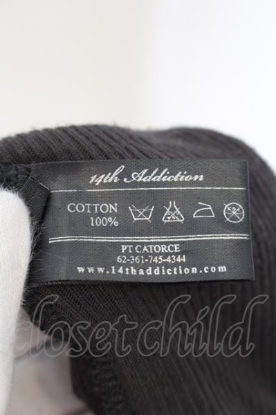 画像5: 14th Addiction / デストロイリブカーディガン 1 ブラック O-24-09-02-081-14-to-YM-ZT170 (5)