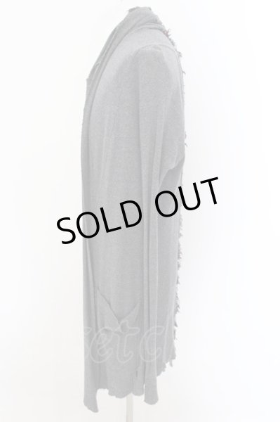 画像3: LGB / BACK CROSS FEATHER/CARDI-1　カーディガン 0 グレー O-24-09-02-082-LG-to-YM-ZT380 (3)