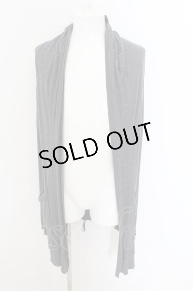 画像4: LGB / BACK CROSS FEATHER/CARDI-1　カーディガン 0 グレー O-24-09-02-082-LG-to-YM-ZT380 (4)