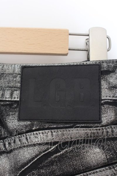 画像3: LGB / ST103 シルバーコーティングパイソンスキニーパンツ 25 ブラックｘシルバー O-24-09-02-086-LG-pa-YM-ZT294 (3)
