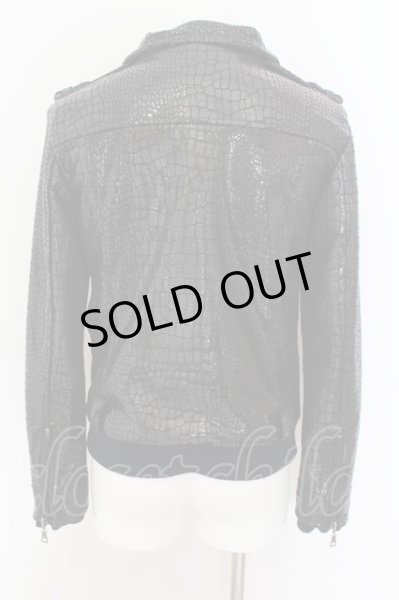 画像3: BUFFALO BOBS / コーティングクロコ型押しブルゾン 2 ブラック O-24-09-02-011-BU-ou-YM-OS (3)