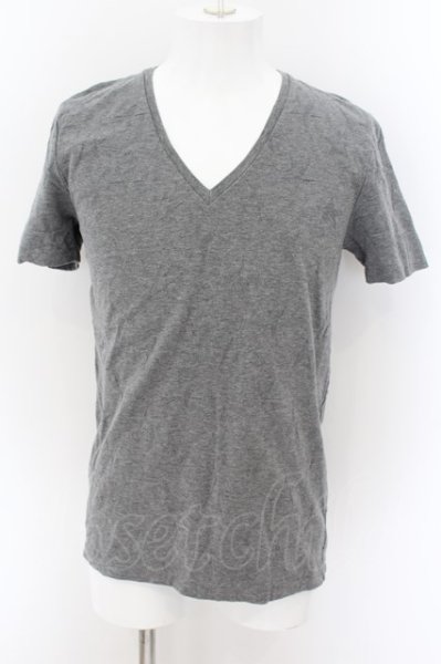 画像1: NO ID. / スタージャガードVネックTシャツ 1 グレー O-24-09-02-003-NO-ts-YM-ZT223 (1)