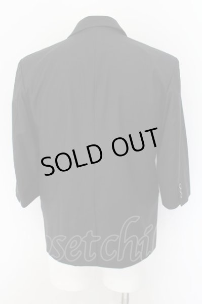 画像2: CIVARIZE / チェーン付きフェイクレイヤード五分袖テーラードジャケット 46 ブラック O-24-09-07-034-CI-ja-YM-OS (2)