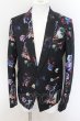画像1: CIVARIZE / フラワー総柄テーラードジャケット 46 ブラックｘマルチ O-24-09-07-036-CI-ja-YM-ZY (1)