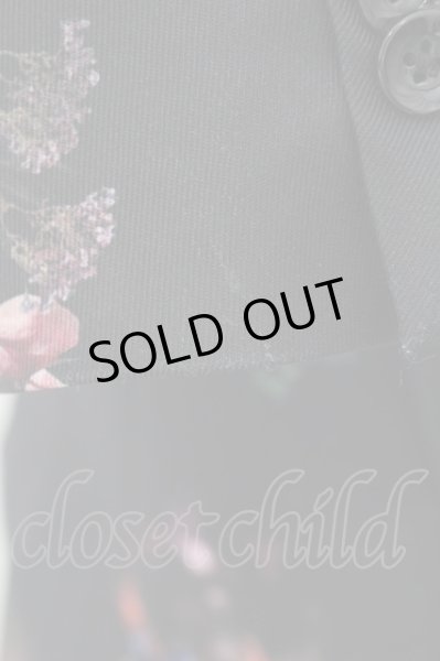 画像2: CIVARIZE / フラワー総柄テーラードジャケット 46 ブラックｘマルチ O-24-09-07-036-CI-ja-YM-ZY (2)