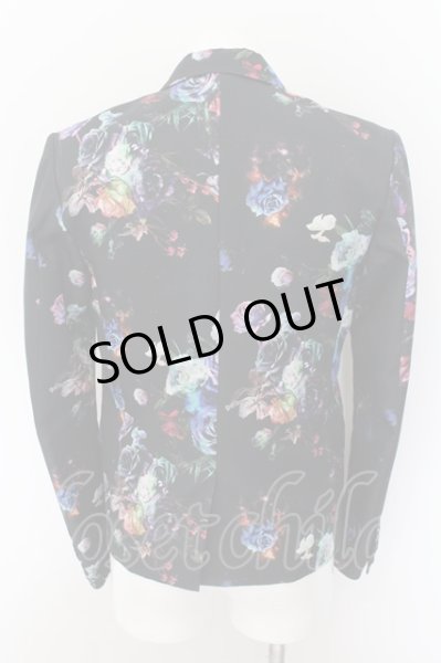 画像3: CIVARIZE / フラワー総柄テーラードジャケット 46 ブラックｘマルチ O-24-09-07-036-CI-ja-YM-ZY (3)