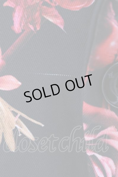 画像2: CIVARIZE / Demystify フラワー総柄テーラードジャケット 46 ブラックｘレッド O-24-09-07-038-CI-ja-YM-OS (2)