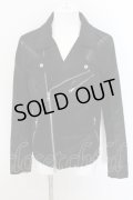 【WINTERセール】CIVARIZE / Transcend 加工デニムライダースジャケット 46 ブラック O-24-09-07-043-CI-ja-YM-ZY