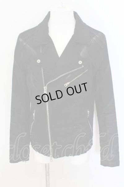 画像1: 【WINTERセール】CIVARIZE / Transcend 加工デニムライダースジャケット 46 ブラック O-24-09-07-043-CI-ja-YM-ZY
