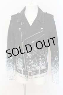 CIVARIZE / ライダースファーパーカー 46 ホワイトxブラック O-24-12 