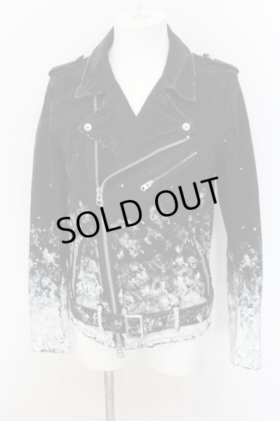画像1: CIVARIZE / グラデーション顔料加工ダブルライダースデニムジャケット 46 ブラック O-24-09-07-044-CI-ja-YM-OS (1)