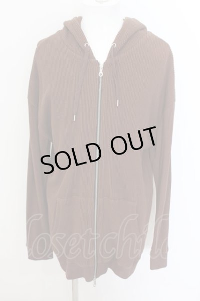 画像1: NO ID. / ワッフルZIPパーカー 2 ブラウン O-24-09-07-045-NO-to-YM-ZT126 (1)