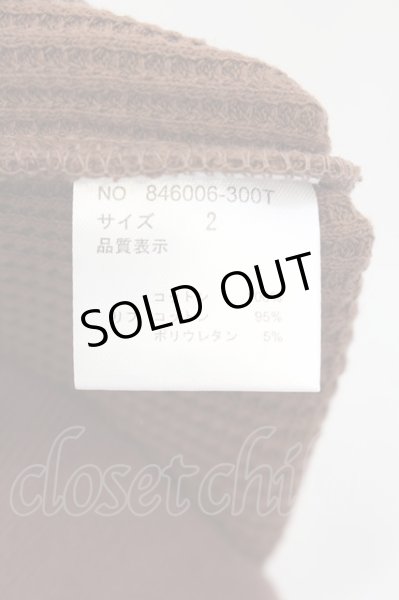 画像3: NO ID. / ワッフルZIPパーカー 2 ブラウン O-24-09-07-045-NO-to-YM-ZT126 (3)