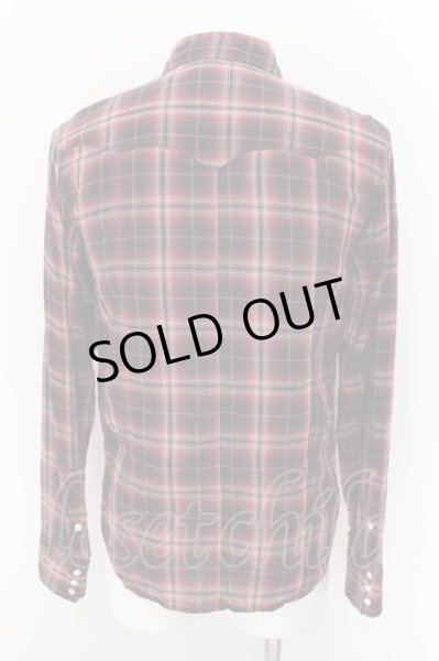 画像2: AKM / × Wrangler チェクウエスタンシャツ L レッド O-24-09-07-050-AK-sh-YM-ZT144 (2)