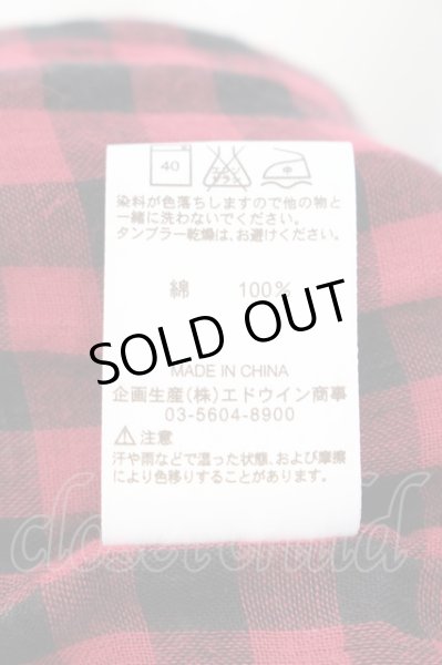 画像3: AKM / × Wrangler チェクウエスタンシャツ L レッド O-24-09-07-050-AK-sh-YM-ZT144 (3)