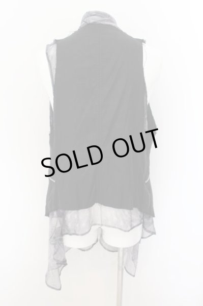 画像2: CIVARIZE / Apex ナポレオン変形ジレ+ノースリブシフォンガウン 44 ブラックxグレー O-24-09-07-006-CI-to-YM-OS (2)