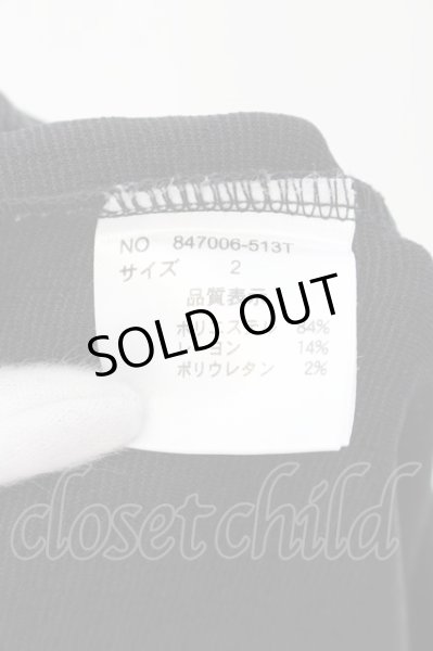 画像3: NO ID. / ボンディングC/Nカットソー 2 ブラック O-24-09-07-062-NO-to-YM-ZT026 (3)