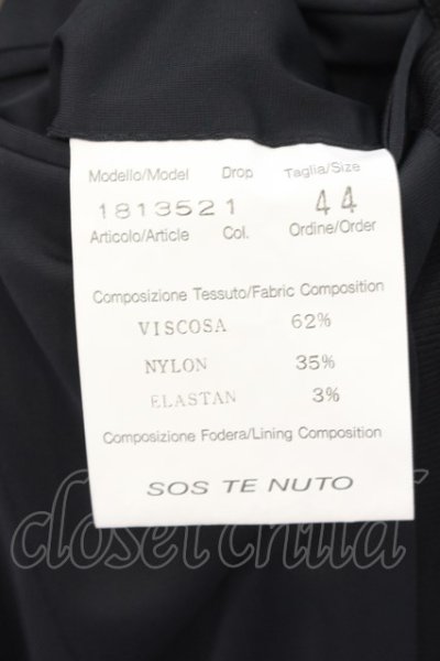 画像3: 【WINTERセール】SOS TE NUTO / ラインピークドラペルテーラードジャケット 44 ブラック O-24-09-07-070-SO-ja-YM-ZT106