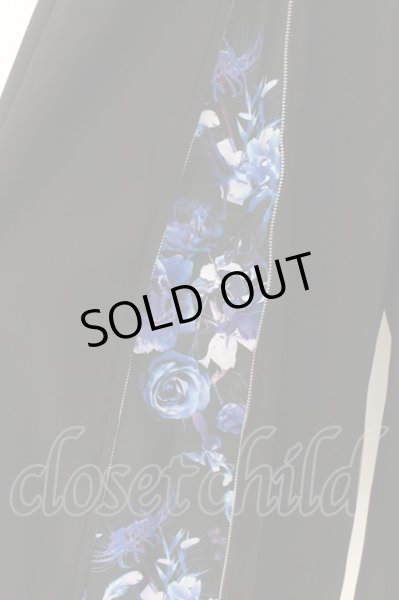 画像2: CIVARIZE / Detectフラワー柄マチ付ジップワイドパンツ 46 ブラックｘ O-24-09-07-087-CI-pa-YM-ZT160 (2)