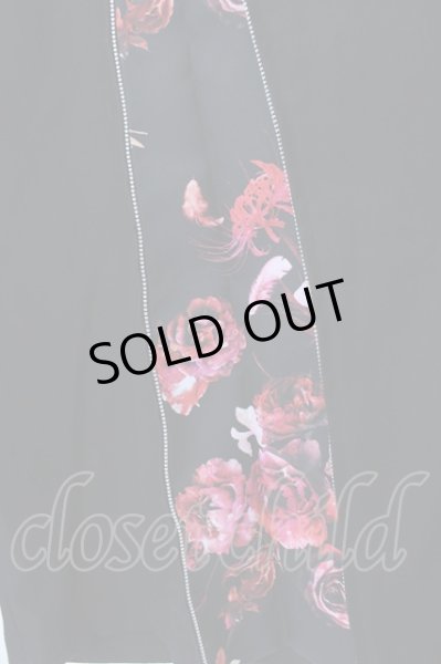 画像2: CIVARIZE / Detectフラワー柄マチ付ジップワイドパンツ 46 ブラックｘレッド O-24-09-07-088-CI-pa-YM-OS (2)