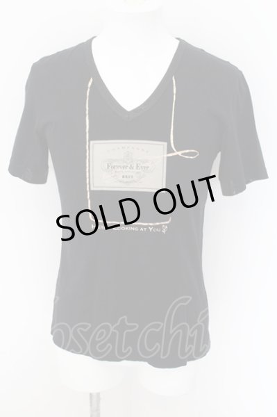 画像1: BUFFALO BOBS / CHAMPAGNE VネックTシャツ 2 ブラック O-24-09-07-104-BU-ts-YM-OS (1)