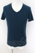 画像1: Zero by TORNADO MART / パイルジャガードVネックTシャツ M ターコイズ O-24-09-07-106-Ze-ts-YM-ZT0915 (1)
