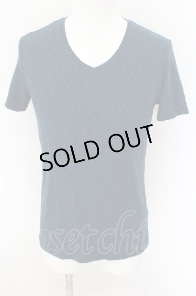 画像1: Zero by TORNADO MART / パイルジャガードVネックTシャツ M ターコイズ O-24-09-07-106-Ze-ts-YM-ZT0915 (1)