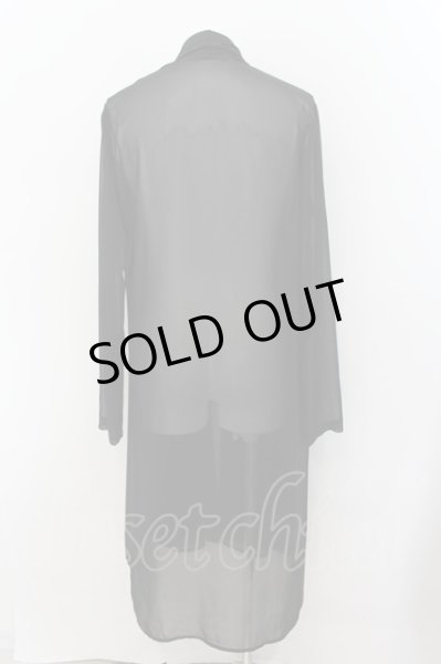 画像2: CIVARIZE / Lean シフォンロングカーディガン 46 ブラック（無地） O-24-09-07-013-CI-to-YM-OS (2)