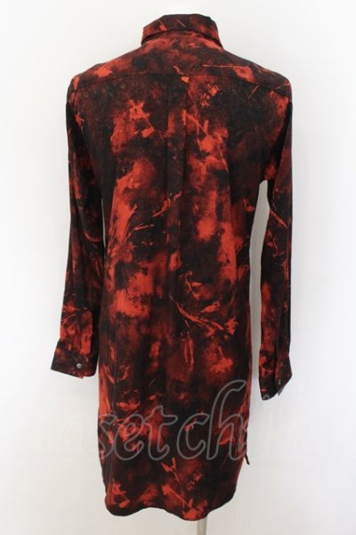 画像2: 【WINTERセール】CIVARIZE / Laurence総柄ジャガードロングシャツ 46 レッド O-24-09-07-021-CI-sh-YM-ZS