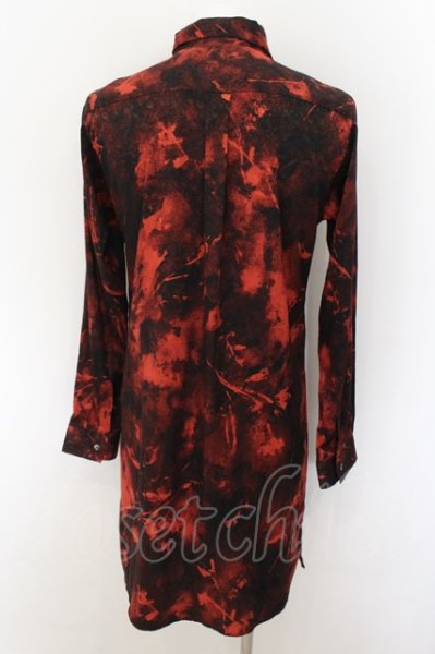 画像2: CIVARIZE / Laurence総柄ジャガードロングシャツ 46 レッド O-24-09-07-021-CI-sh-YM-ZS (2)