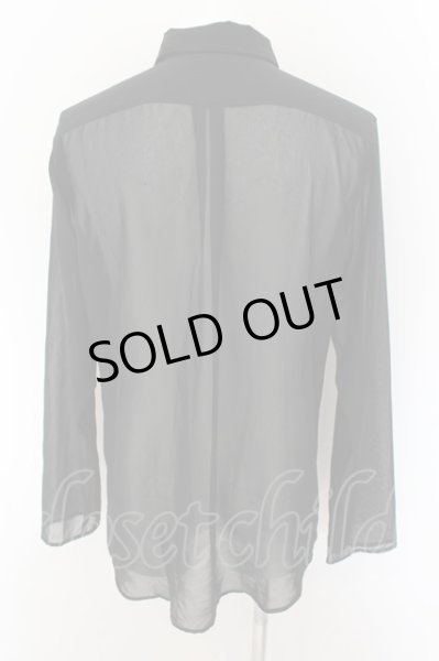 画像2: CIVARIZE / Lies シフォンシャツ 46 ブラック O-24-09-07-022-CI-sh-YM-OS (2)