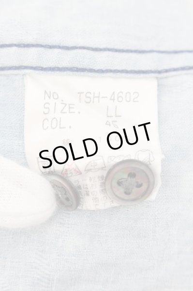 画像3: TORNADO MART / ボタニカルジャガードグラデーション七分袖シャツ LL ブルー O-24-09-15-035-TO-sh-YM-ZT208 (3)