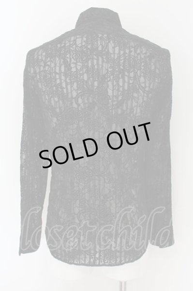 画像2: TORNADO MART / スースルーストライプフロッキーシャツ M ブラック O-24-09-15-036-TO-sh-YM-OS (2)