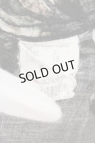 画像3: TORNADO MART / シャドーフラワープリント六分袖ロングシャツ L ブラック O-24-09-15-039-TO-sh-YM-OS (3)