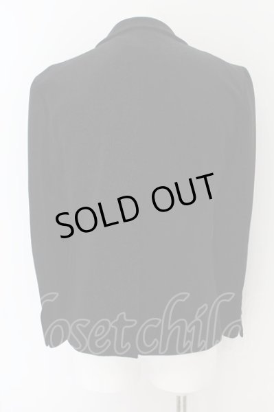 画像2: TORNADO MART / ベロアフロッキーテーラードジャケット M ブラック O-24-09-15-044-TO-ja-YM-ZT206 (2)