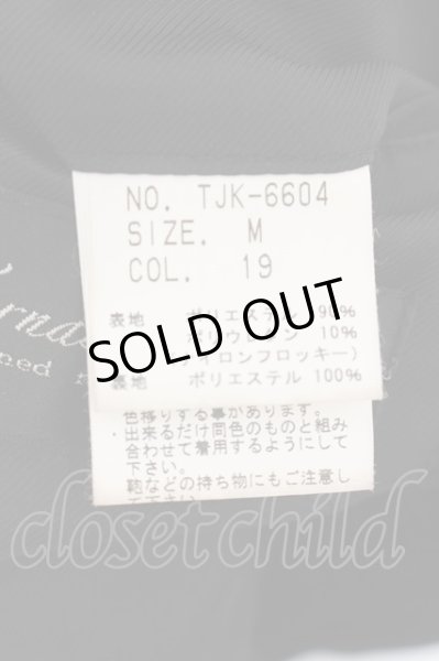 画像3: TORNADO MART / ベロアフロッキーテーラードジャケット M ブラック O-24-09-15-044-TO-ja-YM-ZT206 (3)