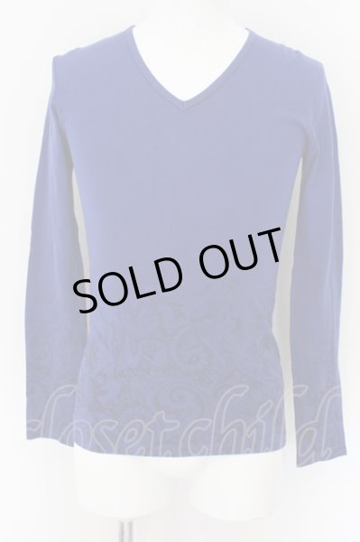 画像1: FUGA / Screen グラデーションペイズリーカットソー 44 ブルー O-24-09-15-053-FU-to-YM-ZT206 (1)