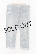 PROPA9ANDA / DAMAGE CUSTOM CROPPED DENIM パンツ  インディゴ O-24-09-15-060-PR-pa-YM-ZT206