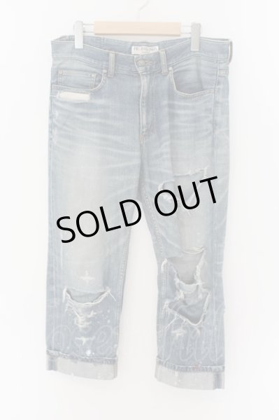 画像1: PROPA9ANDA / DAMAGE CUSTOM CROPPED DENIM パンツ  インディゴ O-24-09-15-060-PR-pa-YM-ZT206 (1)