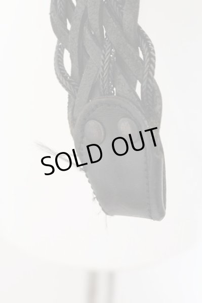 画像2: FUGA / チェーン編み込みラウンドバックルベルト 44 ブラック O-24-09-15-068-FU-za-YM-OS (2)