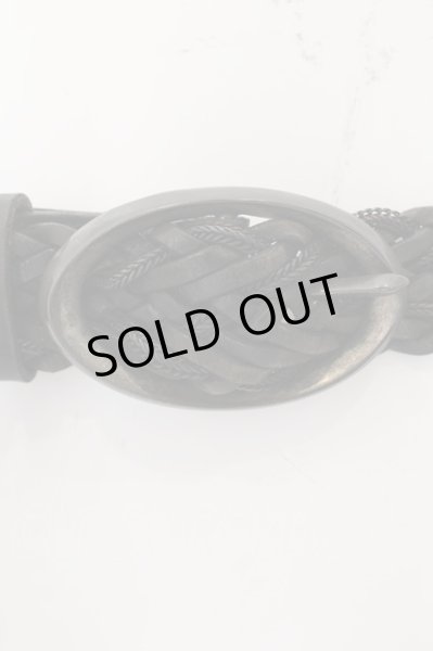 画像3: FUGA / チェーン編み込みラウンドバックルベルト 44 ブラック O-24-09-15-068-FU-za-YM-OS (3)