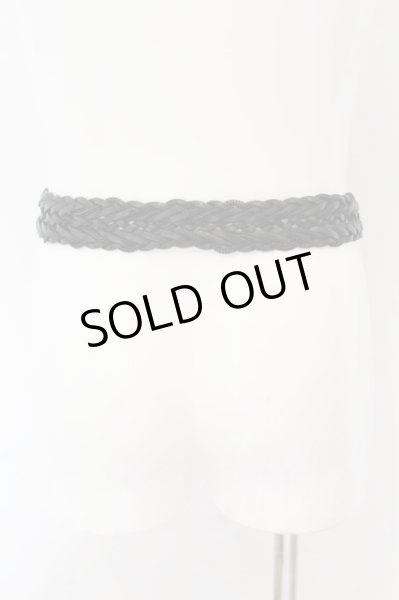 画像4: FUGA / チェーン編み込みラウンドバックルベルト 44 ブラック O-24-09-15-068-FU-za-YM-OS (4)