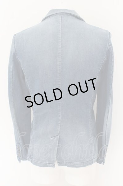 画像2: GOSTAR DE FUGA / Amenity ニットデニムテーラードジャケット 44 ブルー O-24-09-15-010-GO-ja-YM-ZT220 (2)