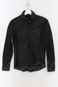 【WINTERセール】FUGA / Polish ゴートヌバックレザーシャツ 44 ブラック O-24-09-15-011-FU-sh-YM-ZT-ML005