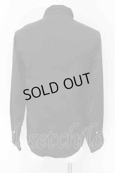 画像2: MURDER LICENSE / クリスタルボタンシャイニーシャツ 46 ブラック O-24-09-15-015-MU-sh-YM-ZT220 (2)