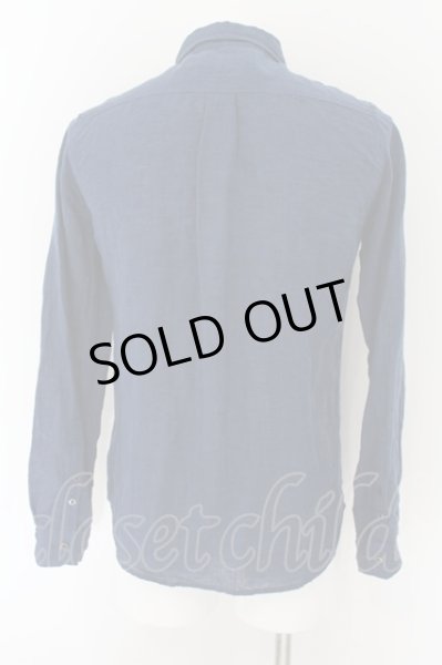 画像2: GOSTAR DE FUGA / Hardmans リネンシャツ 44 ネイビー O-24-09-15-018-GO-sh-YM-OS (2)