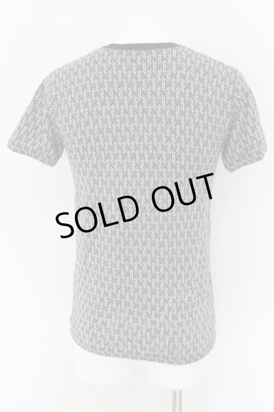 画像2: FUGA / 総柄ニットVネックTシャツ 44 ブラック O-24-09-15-021-FU-ts-YM-ZT219 (2)