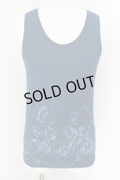 画像1: TORNADO MART / ランダムストライプフラワータンクトップ L ターコイズ O-24-09-15-028-TO-to-YM-ZT208 (1)